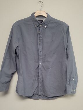 Charles Tyrwhitt Slate Blue Casual Button-Down Shirt, Classic Fit, 100% Cotton